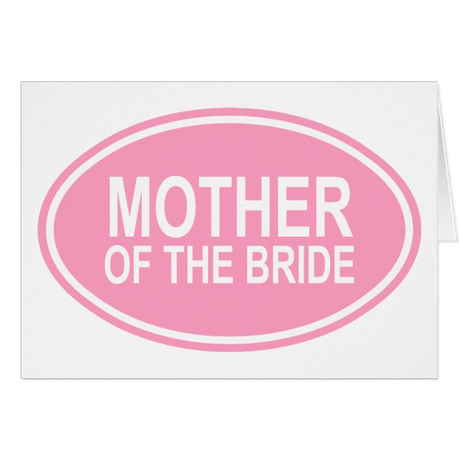 Mutter der Braut, die ovales Rosa Wedding ist (Vorderseite (Horizontal))