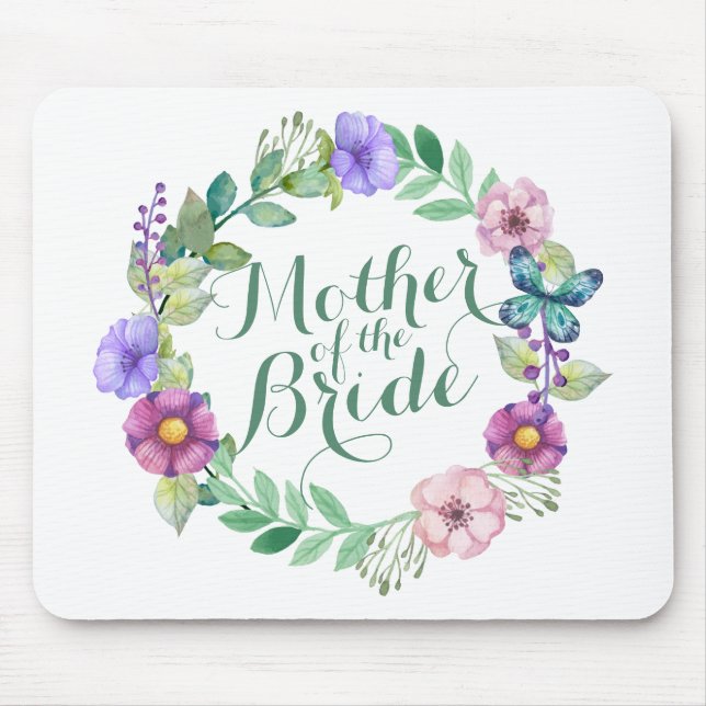 Mutter der Braut Elegant Blumenzwiebelmousepa Mousepad (Vorne)