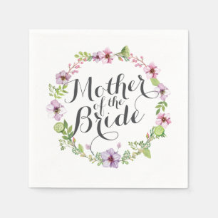 Mutter der Braut Elegant Wreath Wedding Napkin Serviette