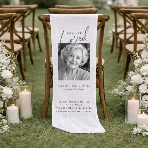 Mutter der Braut Gedenktafel Forever Loved Schrift Kurzer Tischläufer