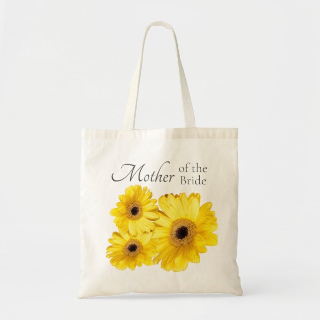 Mutter der Braut Gelbe Gerber-Daisy Tragetasche (Vorne)