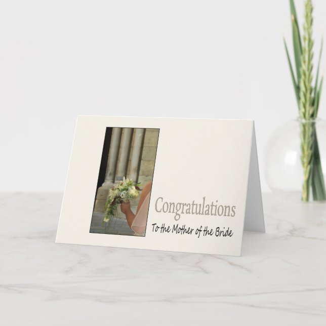 Mutter der Braut Glückwünsche Karte (Vorderseite)
