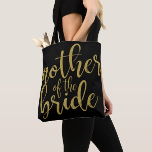 Mutter der Braut Gold Glitter-Kalligrafie