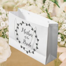 Mutter der Braut Gray Ivy Wreath Hochzeit Große Geschenktüte