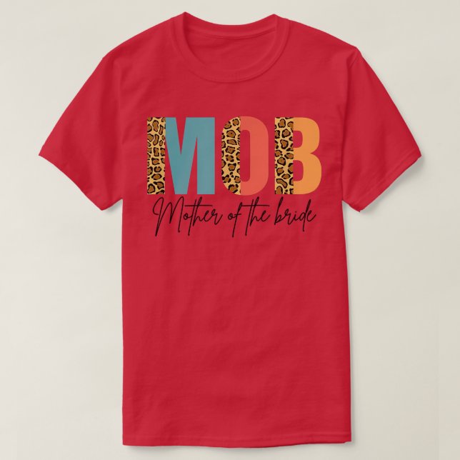 Mutter der Braut Halbleopard Print Wedding Ann T-Shirt (Design vorne)