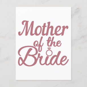 Mutter der Braut Hochzeit Familie passend Postkarte