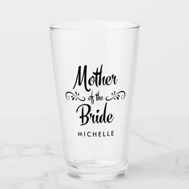 Mutter der Braut Hochzeitessen Probe Glas (Vorderseite)