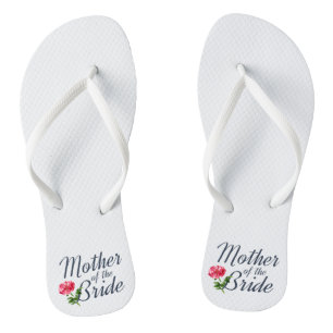 Mutter der Braut Hochzeitkalligrafie Flip Flops