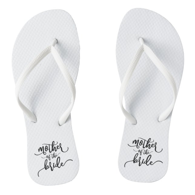 Mutter der Braut Hochzeitkalligrafie Flip Flops (Fußbett)