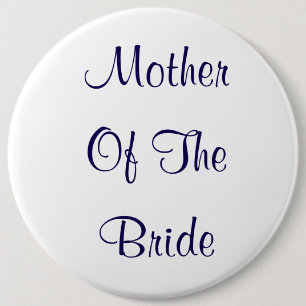 Mutter der Braut Hochzeitsgeschenk Blau einfach Button