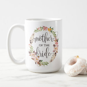Mutter der Braut, Kalligrafie, Blumenreath-7 Kaffeetasse