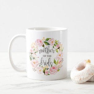 Mutter der Braut, Kalligrafie, Blumenreath-8 Tasse