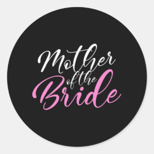 Mutter der Braut Matching Wedding Party Runder Aufkleber