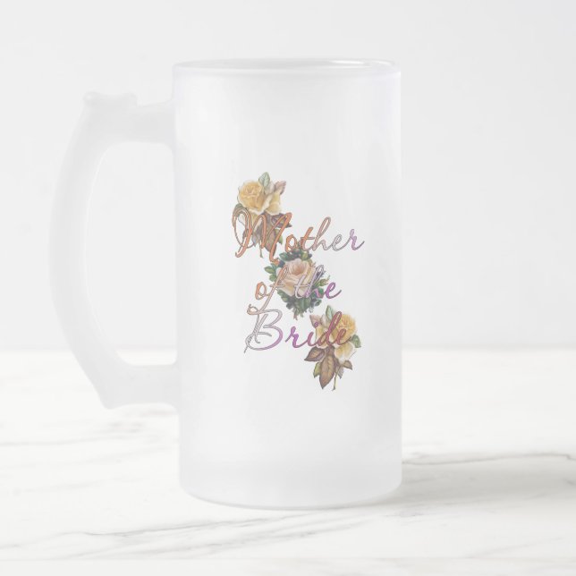 Mutter der Braut Mattglas Bierglas (Links)