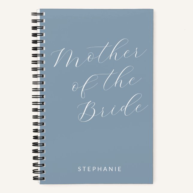 Mutter der Braut Minimalistisches Personalisiertes Notizbuch (Vorderseite)