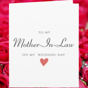 Mütter der Braut oder des Bräutigams, Danke, Hochz Karte