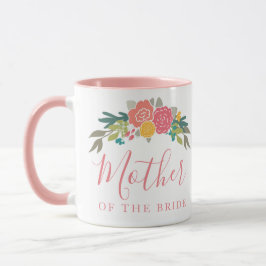 Mutter der Braut oder Groom Pink Rose Bouquet Tasse