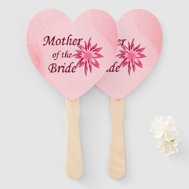 Mutter der Braut rosa Fächer (Vorne und Hinten)