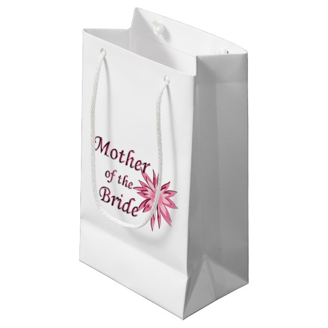 Mutter der Braut rosa Kleine Geschenktüte (Vorderseite Schrägansicht)