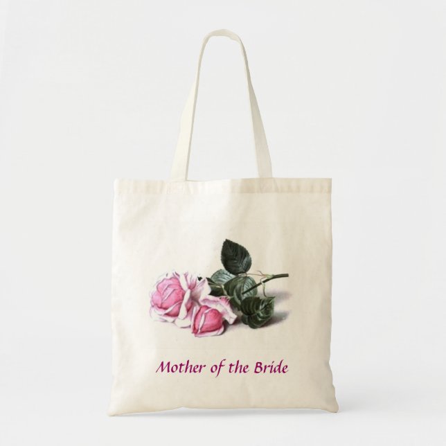 Mutter der Braut-Rosa-Rosen-Tasche Tragetasche (Vorne)
