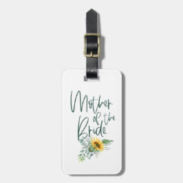 Mutter der Braut Sonnenblume Rustikal Gepäckanhänger