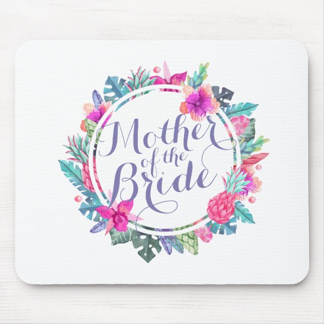 Mutter der Braut-tropischen Hochzeit | Mousepad (Vorne)