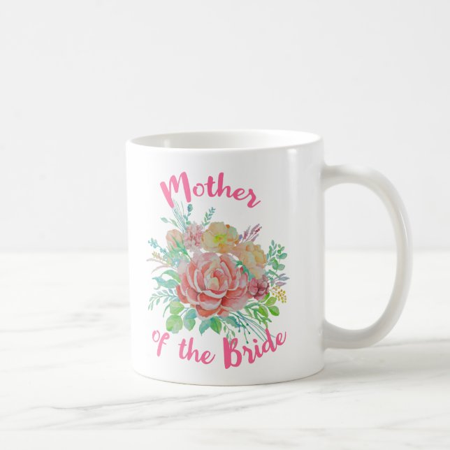 Mutter der Braut Vintages Blumengeschenk Tasse (Rechts)