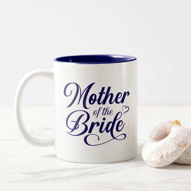 Mutter der Braut Zweifarbige Tasse (Mit Donut)