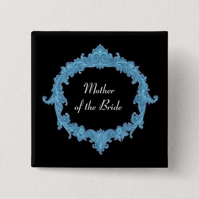 MUTTER DER BRIDE Blue Black Vintag V13 Button (Vorderseite)