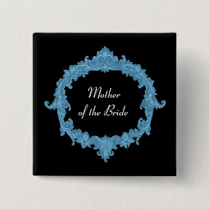 MUTTER DER BRIDE Blue Black Vintag V13 Button