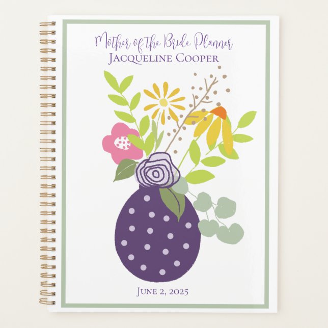 Mutter der Bride Blume Bouquet Planner Planer