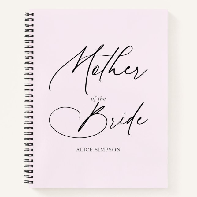 Mutter der Bride Chic Script Notizbuch (Vorderseite)