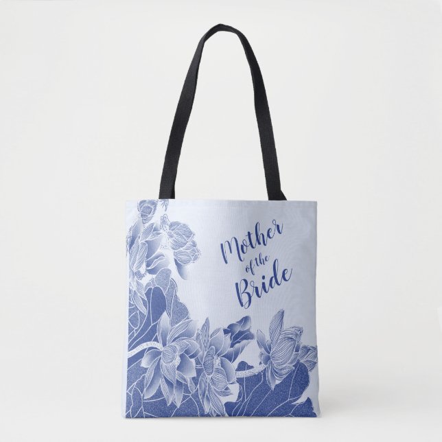 Mutter der Bride Exotic Blue Lotus Floral (Vorderseite)
