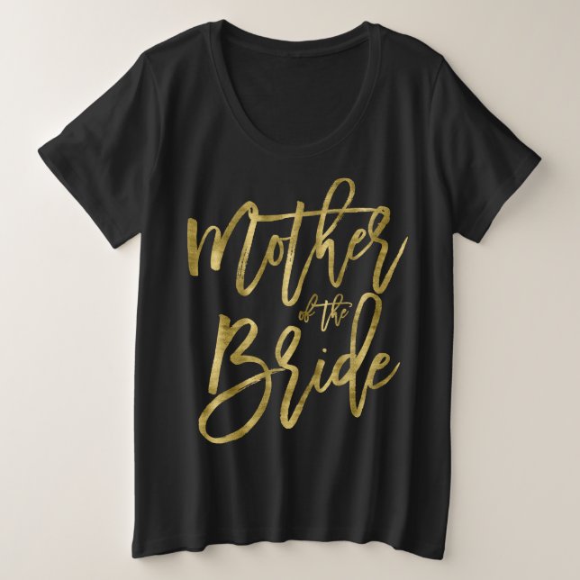 Mutter der Bride Imitate Gold Plus-Größe Große Größe T-Shirt (Design vorne)