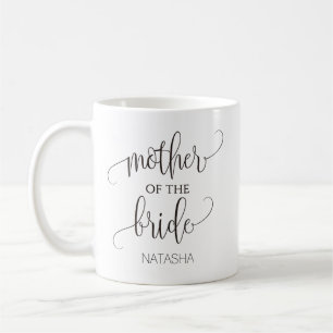Mutter der Bride-Kalligrafie-Hochzeitsgeschenk Kaffeetasse
