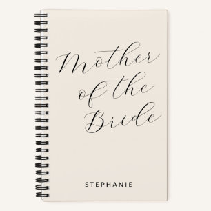 Mutter der Bride Minimalistischen Personalisierten Notizbuch