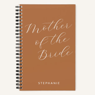 Mutter der Bride Personalisiert Terracotta Notizbuch