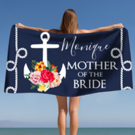 Mutter der Bride Personalisiert Wedding Beach Strandtuch