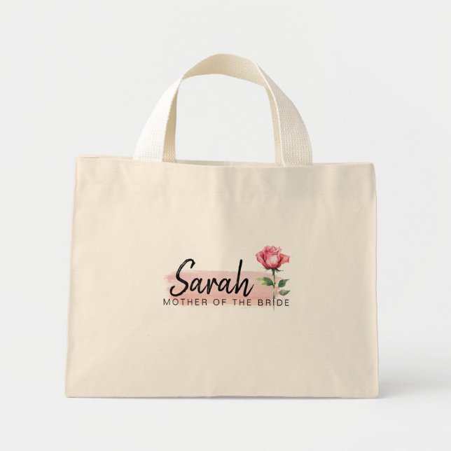 Mutter der Bride Pink Rose Tote Tasche - Anpassen (Vorne)