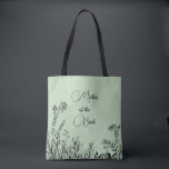 Mutter der Bride Sage Wildblume Doodle<br><div class="desc">Mutter der Bride Sage Wildblume Doodle Tote Beutel für Junggeselinnen-Abschied (Brautparty). Perfekt für Braut,  Trauzeugin (Brautjungfrau) und die Brautkommando (Brautstamm)</div>