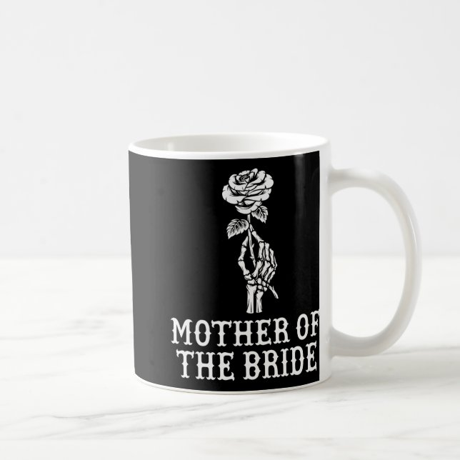 Mutter der Bride Skeleton Gothic Bachelorette W Kaffeetasse (Rechts)