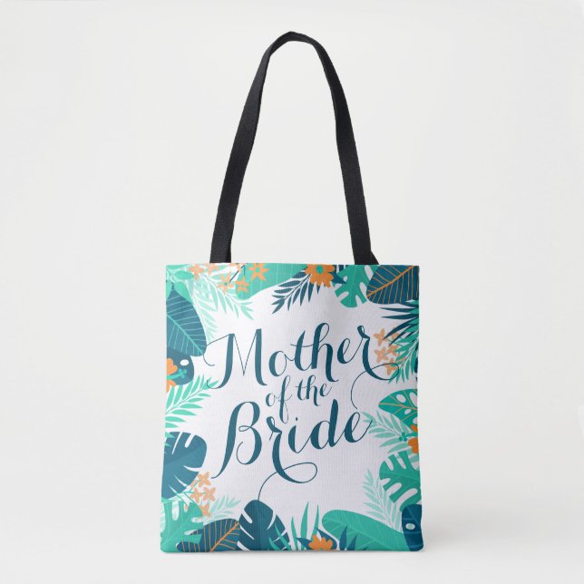 Mutter der Bride Summer Wedding Tote Tag (Vorderseite)