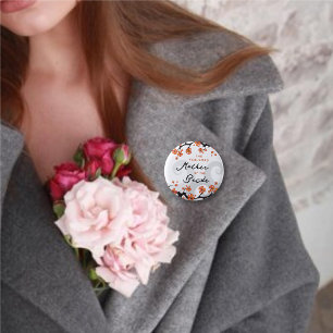 MUTTER DER BRIDE Tropical Blume Wirbel Hochzeit Button