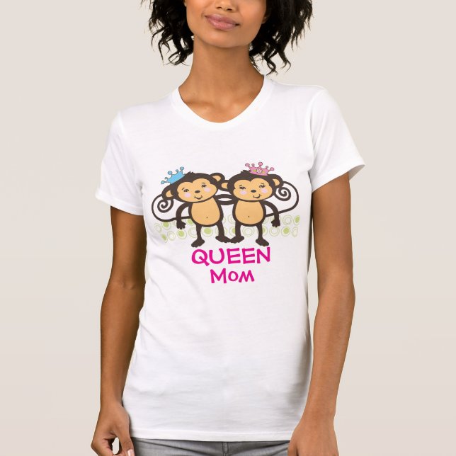 Mutter der Doppelaffen T-Shirt (Vorderseite)