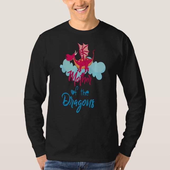 Mutter der Drachen Niedlich Cooler Drache Mama Fly T-Shirt (Vorderseite)