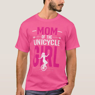Mutter der Einrad-Mädchen-Retro T-Shirt