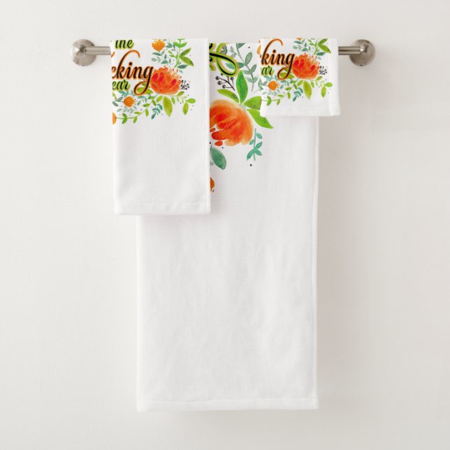 Mutter der F*cking-Jahr-Wildblume Blumenkohle Mama Badhandtuch Set (Insitu)