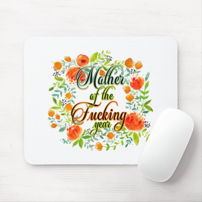 Mutter der F*cking-Jahr-Wildblume Blumenkohle Mama Mousepad (Mit Mouse)
