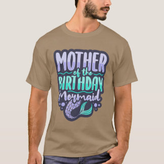 Mutter der Geburtstagsmermaid Mermaid-Mama lustig T-Shirt