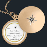 Mutter der geheimen Brideklemme aus der Tochter Medaillon<br><div class="desc">Mutter der Bride Secret Note locket von der Tochter. Ein großartiges Geschenk, um die Mutter der Braut an Ihrem Hochzeitstag zu präsentieren. Es zeigt, dass du, obwohl du jetzt verheiratet bist, immer ihre Tochter sein wirst. Sie können es auch selbst nach Ihrem persönlichen Namen und/oder Ihrem Veranstaltungsdatum anpassen. Sie können...</div>